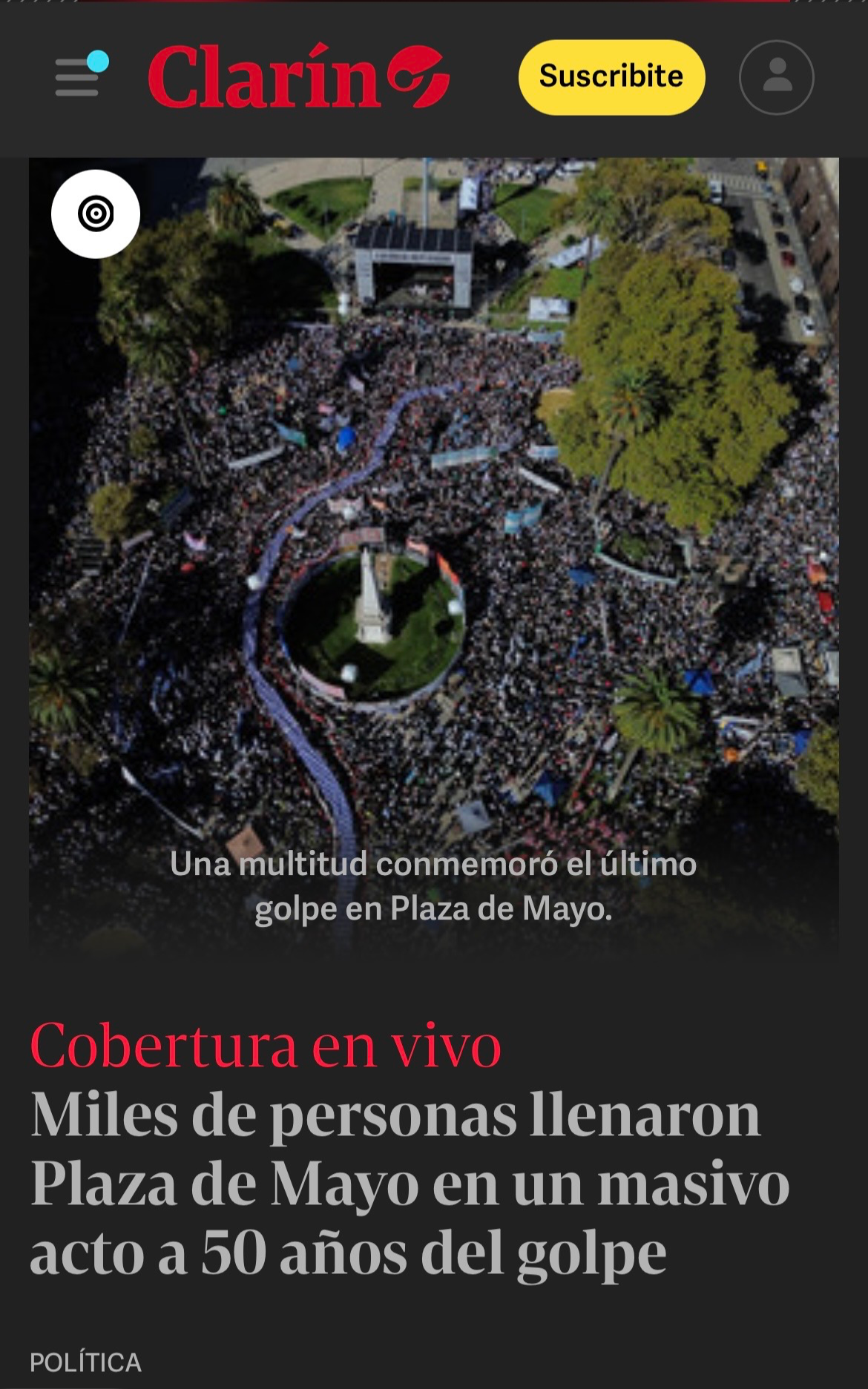 Las portadas de diarios nacionales reflejaron la movilización masiva en Plaza de Mayo